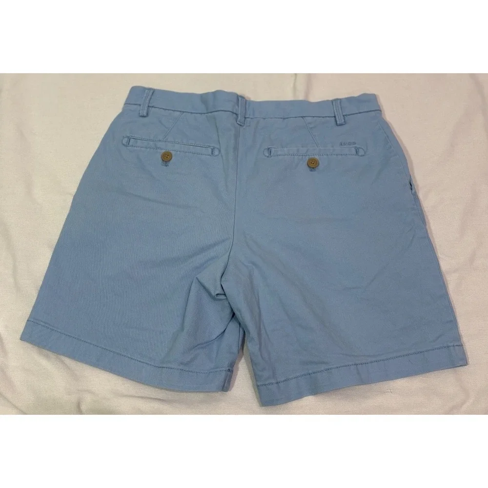 IZOD Saltwater Stretch Men's Blue Chino Flat Front Casual Summer Preppy‎ 30W